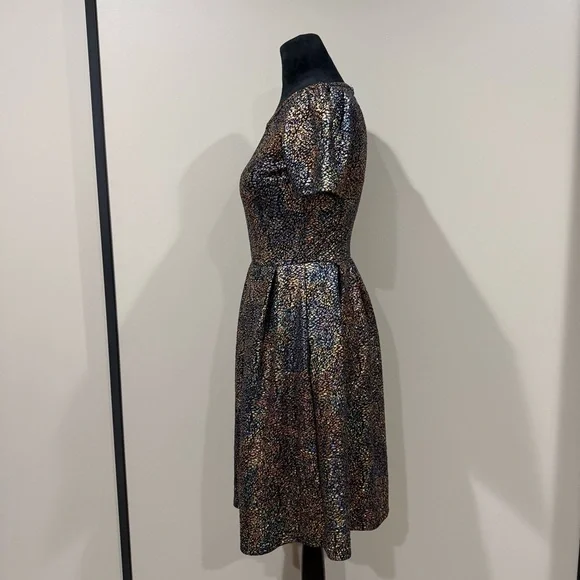 LuLaRoe Amelia Dress Unicorn Multicolored Mermaid Holographic/Iridescent Pattern
